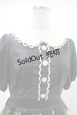 画像4: Leur Getter / Antique Lace Strawberry袖付きワンピース M ブラック H-25-05-22-1020-LU-OP-KB-ZH