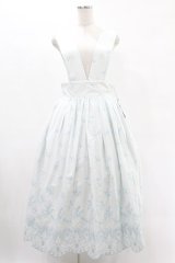 Moi-meme-Moitie / May lilyサスペンダーロングスカート 13号 ライトブルー×アクアブルー H-25-05-22-1024-MO-SK-KB-ZH