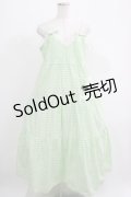 Katie / TERRIER PARADE sun dress FREE GREEN GINGHAM H-25-05-22-006-LO-OP-KB-ZH