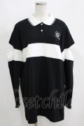 NieR Clothing / 襟付きプルオーバー  黒×白 H-25-05-22-055-PU-TO-KB-ZH