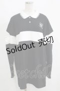 NieR Clothing / 襟付きプルオーバー  黒×白 H-25-05-22-055-PU-TO-KB-ZH