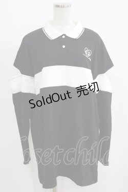 画像1: NieR Clothing / 襟付きプルオーバー  黒×白 H-25-05-22-055-PU-TO-KB-ZH
