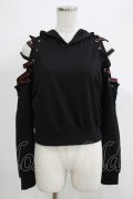 NieR Clothing / レースアッププルパーカー  黒 H-25-05-22-056-PU-TO-KB-ZH