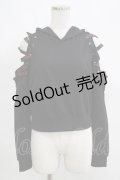 NieR Clothing / レースアッププルパーカー  黒 H-25-05-22-056-PU-TO-KB-ZH