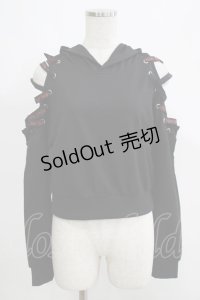 NieR Clothing / レースアッププルパーカー  黒 H-25-05-22-056-PU-TO-KB-ZH
