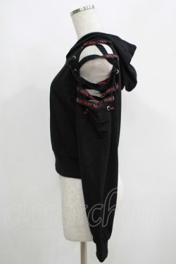 画像2: NieR Clothing / レースアッププルパーカー  黒 H-25-05-22-056-PU-TO-KB-ZH