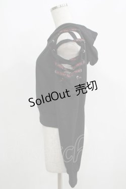 画像2: NieR Clothing / レースアッププルパーカー  黒 H-25-05-22-056-PU-TO-KB-ZH