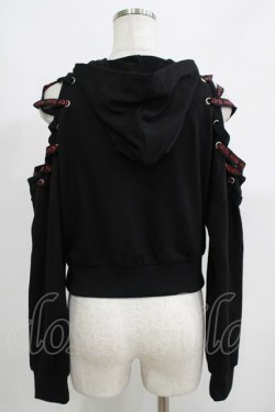 画像3: NieR Clothing / レースアッププルパーカー  黒 H-25-05-22-056-PU-TO-KB-ZH