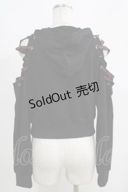 画像3: NieR Clothing / レースアッププルパーカー  黒 H-25-05-22-056-PU-TO-KB-ZH