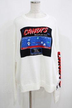 画像1: Candy Stripper / PLAY THE GAME KNIT  白 H-25-05-22-058-PU-TO-KB-ZH