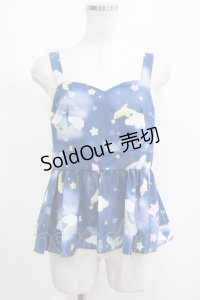 MILK / ドルフィンキャミ  ブルー H-25-05-22-062-ML-TO-KB-ZH