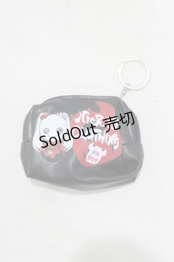 画像1: NieR Clothing / ミニポーチキーホルダー  黒 H-25-05-22-071-PU-ZA-KB-ZH