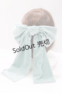 Katie / DOLL RIBBON head dress  LIGHT BLUE VELOUR H-25-05-22-073-LO-AC-KB-ZH