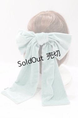画像1: Katie / DOLL RIBBON head dress  LIGHT BLUE VELOUR H-25-05-22-073-LO-AC-KB-ZH