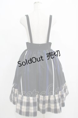 画像3: NieR Clothing / SUSPENDER×ベルト装飾付きブロッキングスカート  ブラック H-25-05-22-007-PU-SK-KB-ZH