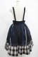 画像3: NieR Clothing / SUSPENDER×ベルト装飾付きブロッキングスカート  ブラック H-25-05-22-007-PU-SK-KB-ZH (3)