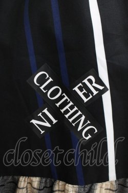 画像4: NieR Clothing / SUSPENDER×ベルト装飾付きブロッキングスカート  ブラック H-25-05-22-007-PU-SK-KB-ZH