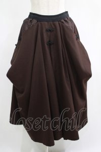 Qutie Frash / 袴ロングスカート  茶 H-25-05-22-010-QU-SK-KB-ZH