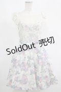 elements,H / マスケラローズレース切替ワンピース  オフ H-25-05-22-013-PU-OP-KB-ZH