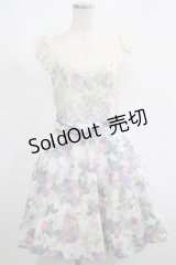 elements,H / マスケラローズレース切替ワンピース  オフ H-25-05-22-013-PU-OP-KB-ZH