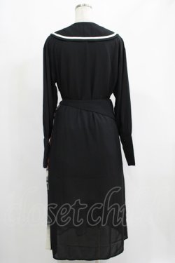 画像3: NieR Clothing / プリント切替ワンピース  黒 H-25-05-22-017-PU-OP-KB-ZH