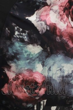 画像4: NieR Clothing / プリント切替ワンピース  黒 H-25-05-22-017-PU-OP-KB-ZH