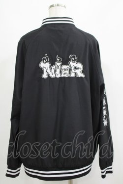 画像3: NieR Clothing / 刺繍ブルゾン F 黒 H-25-05-22-025-PU-JA-KB-ZH