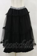 m petit by misako / NINA'Sコラボスカート L ブラック/ギンガム　リバーシブル H-25-05-23-049-LO-SK-NS-ZH
