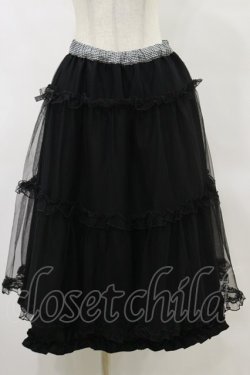 画像1: m petit by misako / NINA'Sコラボスカート L ブラック/ギンガム　リバーシブル H-25-05-23-049-LO-SK-NS-ZH