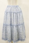 m petit by misako / NINA'Sコラボスカート L サックス/アイボリー　リバーシブル H-25-05-23-050-LO-SK-NS-ZH