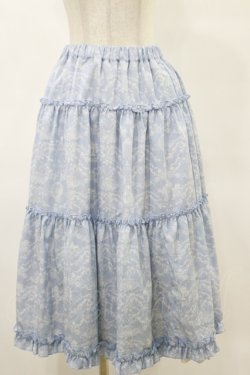 画像1: m petit by misako / NINA'Sコラボスカート L サックス/アイボリー　リバーシブル H-25-05-23-050-LO-SK-NS-ZH