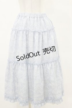 画像1: m petit by misako / NINA'Sコラボスカート L サックス/アイボリー　リバーシブル H-25-05-23-050-LO-SK-NS-ZH