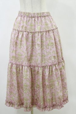 画像1: m petit by misako / NINA'Sコラボスカート L ピンク/アイボリー リバーシブル H-25-05-23-051-LO-SK-NS-ZH