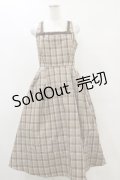 m petit by misako / AMCHKスクエアネックジャンパースカート L ブラウン H-25-05-23-057-LO-OP-NS-ZH