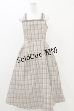 画像1: m petit by misako / AMCHKスクエアネックジャンパースカート L ブラウン H-25-05-23-057-LO-OP-NS-ZH
