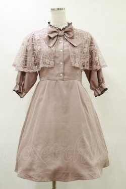画像1: Lovely Tency / 眞白ありすコラボ レースケープワンピース L ピンク H-25-05-23-069-LO-OP-NS-ZH