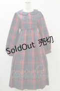 FLC / MINA*タータンチェックワンピース M グリーン H-25-05-23-074-LO-OP-NS-ZH