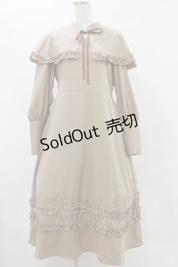 画像1: FLC / MINA*ケープワンピース M ベージュ H-25-05-23-075-LO-OP-NS-ZH