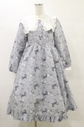 Lovely Tency / 眞白ありすコラボ/リボンプリントワンピース M 淡水色 H-25-05-23-077-LO-OP-NS-ZH