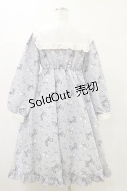 画像2: Lovely Tency / 眞白ありすコラボ/リボンプリントワンピース M 淡水色 H-25-05-23-077-LO-OP-NS-ZH
