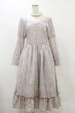 画像1: Kurumi Collaboration / 花柄クラシカルワンピース L ラベンダー H-25-05-23-079-LO-OP-NS-ZH