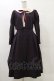 画像1: Maison de FLEUR Petite Robe canone / クロエが微笑むワンピース M Bordeaux H-25-05-23-083-EL-OP-NS-ZH (1)