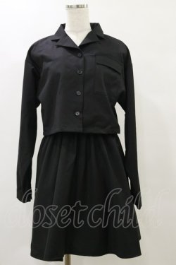 画像1: Jamie エーエヌケー / Setuplikeシャツワンピース M ブラック H-25-05-23-087-LO-OP-NS-ZH