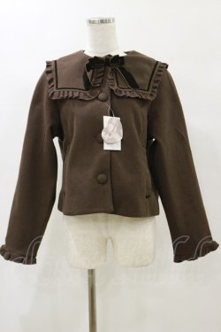 画像1: m petit by misako / セーラーショートコート M ブラウン H-25-05-23-015-LO-CO-NS-ZH