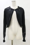 m petit by misako / リボンニットボレロ L ブラック H-25-05-23-018-LO-TO-NS-ZH