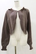 m petit by misako / リボンニットボレロ L チャコール H-25-05-23-019-LO-TO-NS-ZH