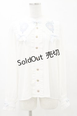 画像1: Amavel / 宮燈街の飴売り子チャイナブラウス Free オフ/サックス H-25-05-23-021-CA-BL-NS-ZH