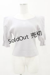 Amavel / Feminine Vintage モノグラムニットトップス Free グレー H-25-05-23-024-CA-TO-NS-ZH