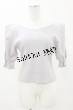 画像1: Amavel / Feminine Vintage モノグラムニットトップス Free グレー H-25-05-23-024-CA-TO-NS-ZH