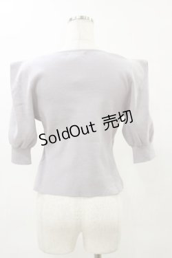 画像2: Amavel / Feminine Vintage モノグラムニットトップス Free グレー H-25-05-23-024-CA-TO-NS-ZH